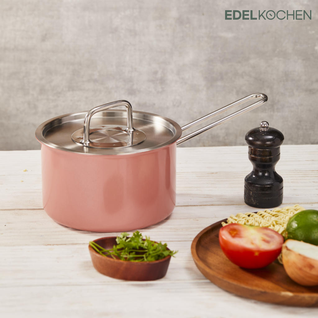 [HCM]Bộ Nồi & Quánh Edelkochen Solid Hồng size 16cm & 20cm