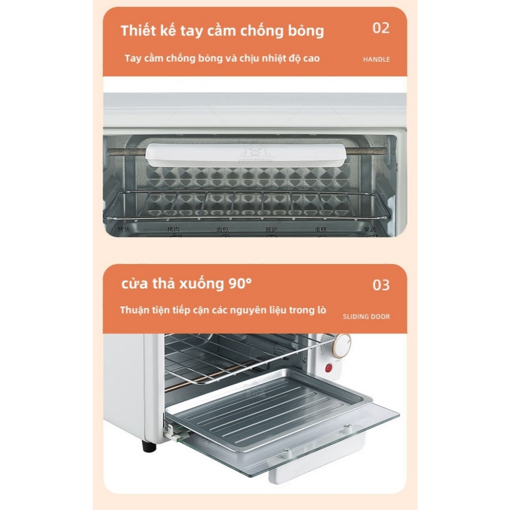 MiaXia Joy Household small double-layer multi-functional fully automatic 12L capacity electric oven mini