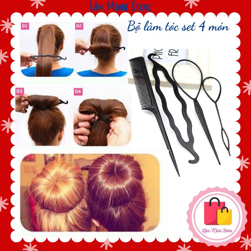 Bộ dụng cụ làm tóc 4 món  248