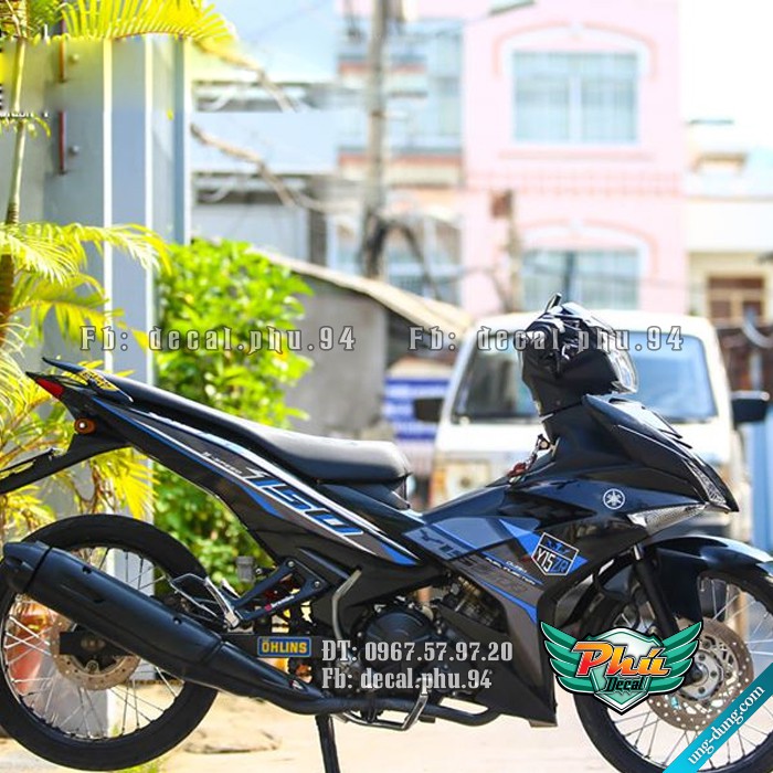 Tem rời Ex 150 Y15 Zr Đen Xám (P)|Mẫu mã đa dạng|Chi tiết sắc nét|Nhận làm Tem rời theo Yêu Cầu
