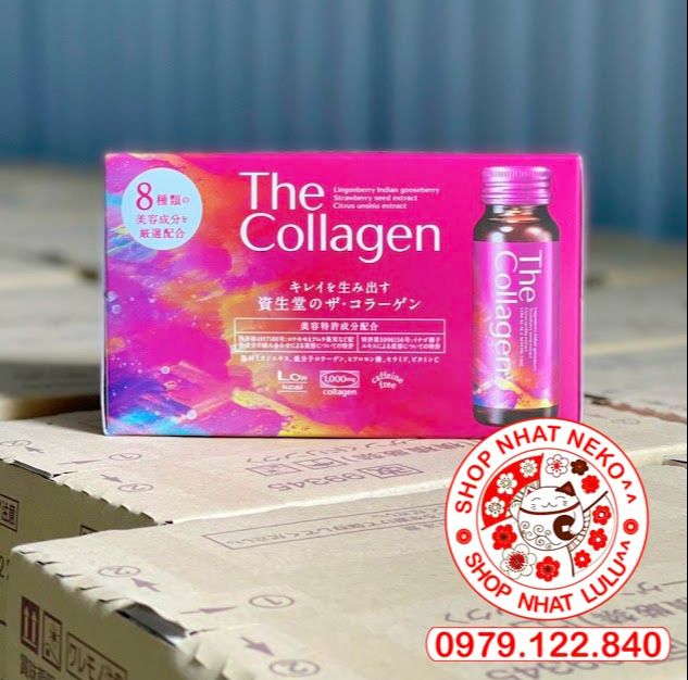 (Mẫu mới 2021) Collagen nước - The Collagen Shiseido Nhật Bản Dạng Nước hộp 10 lọ 50ml