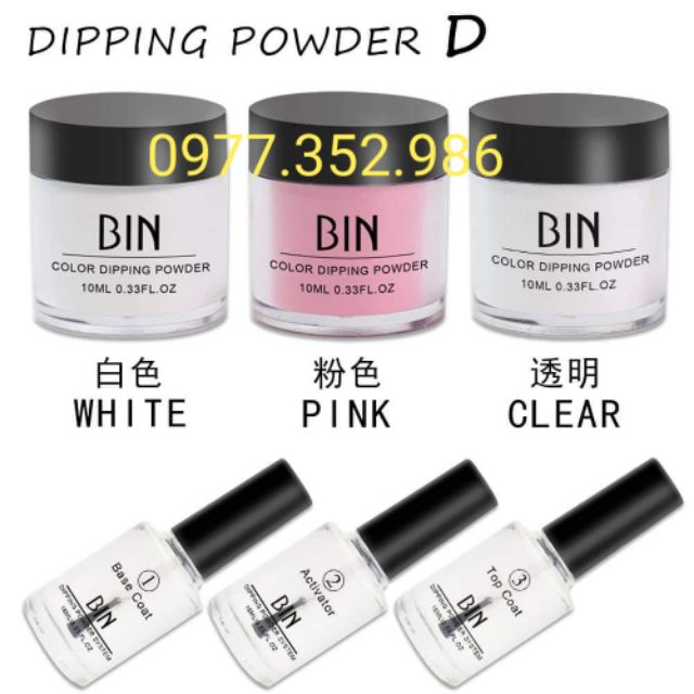Sét Bộ 3 liên kết và 3 màu bột nhúng thương hiệu Bin