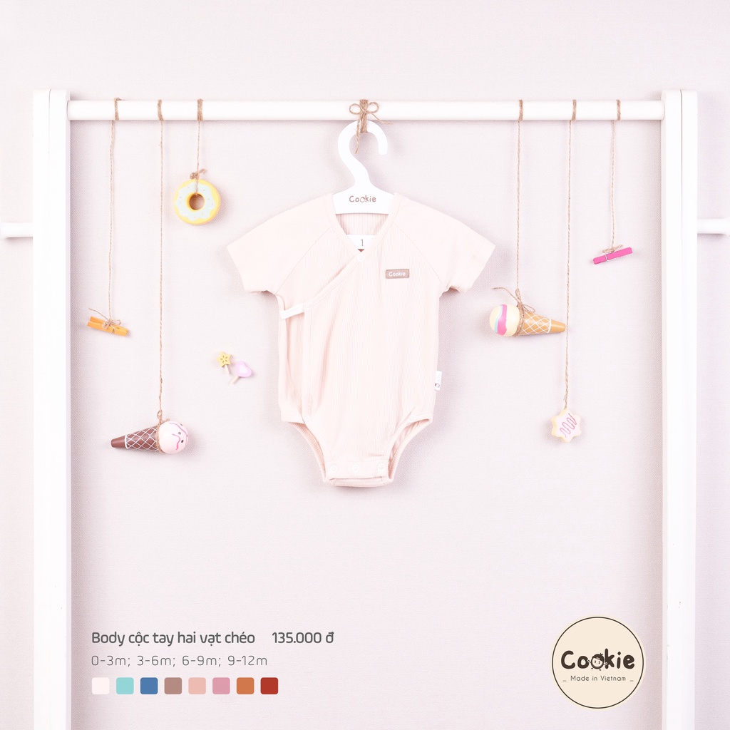 Body cộc tay hai vạt chéo Cookie
