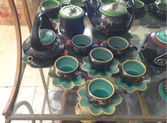 Bộ tách trà men thuỷ tinh