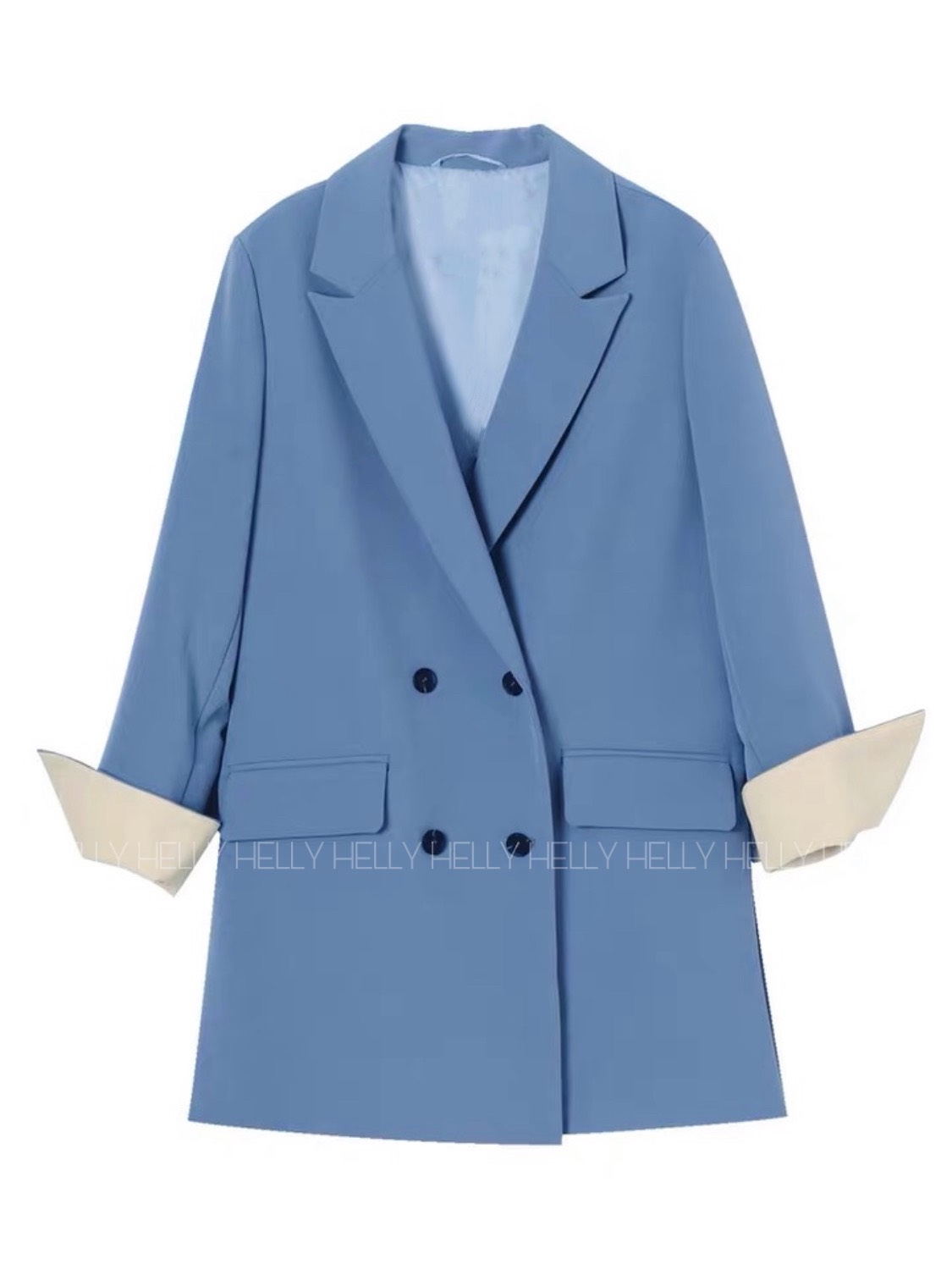 Blazer 2 lớp ĐEN PHỐI XANH PHỐI | HELLY SHOP