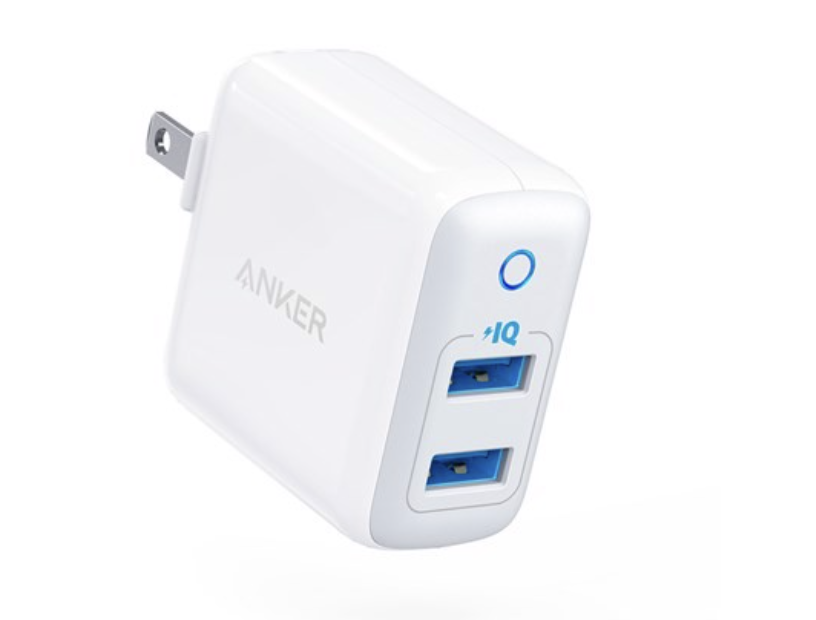 Củ sạc Anker 24w 2 cổng USB A max 12w/port dành cho ip/ipad/ipod/android
