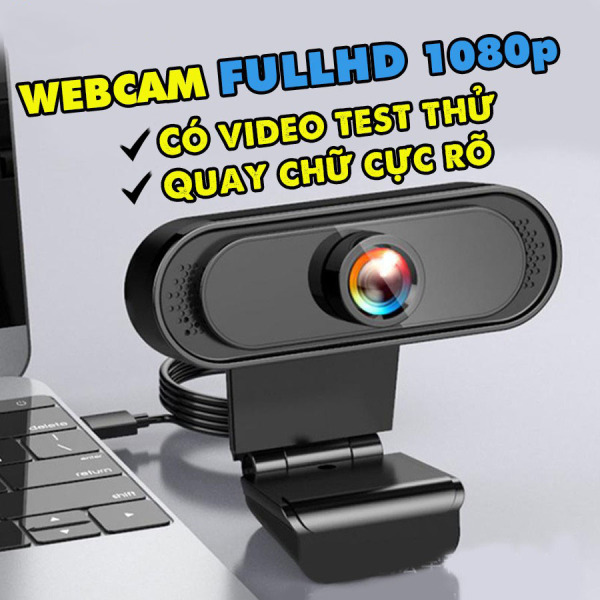 Webcam máy tính có Mic full HD 1080p cực nét dùng cho PC laptop đa chức năng dễ dàng sử dụng full box và phụ kiện