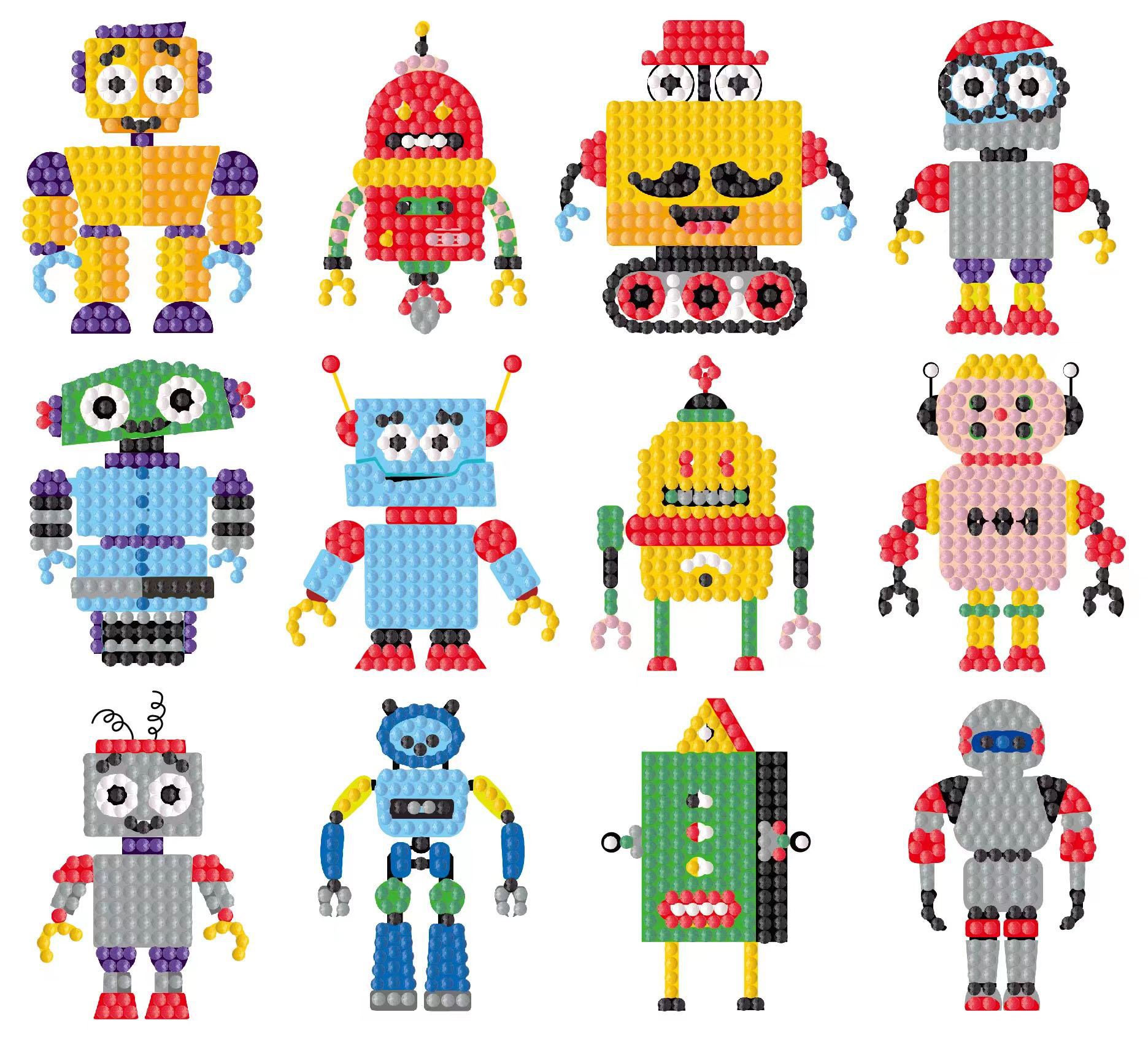 Sét Hộp tranh đính đá sticker 3D mini các hình ngộ nghĩnh