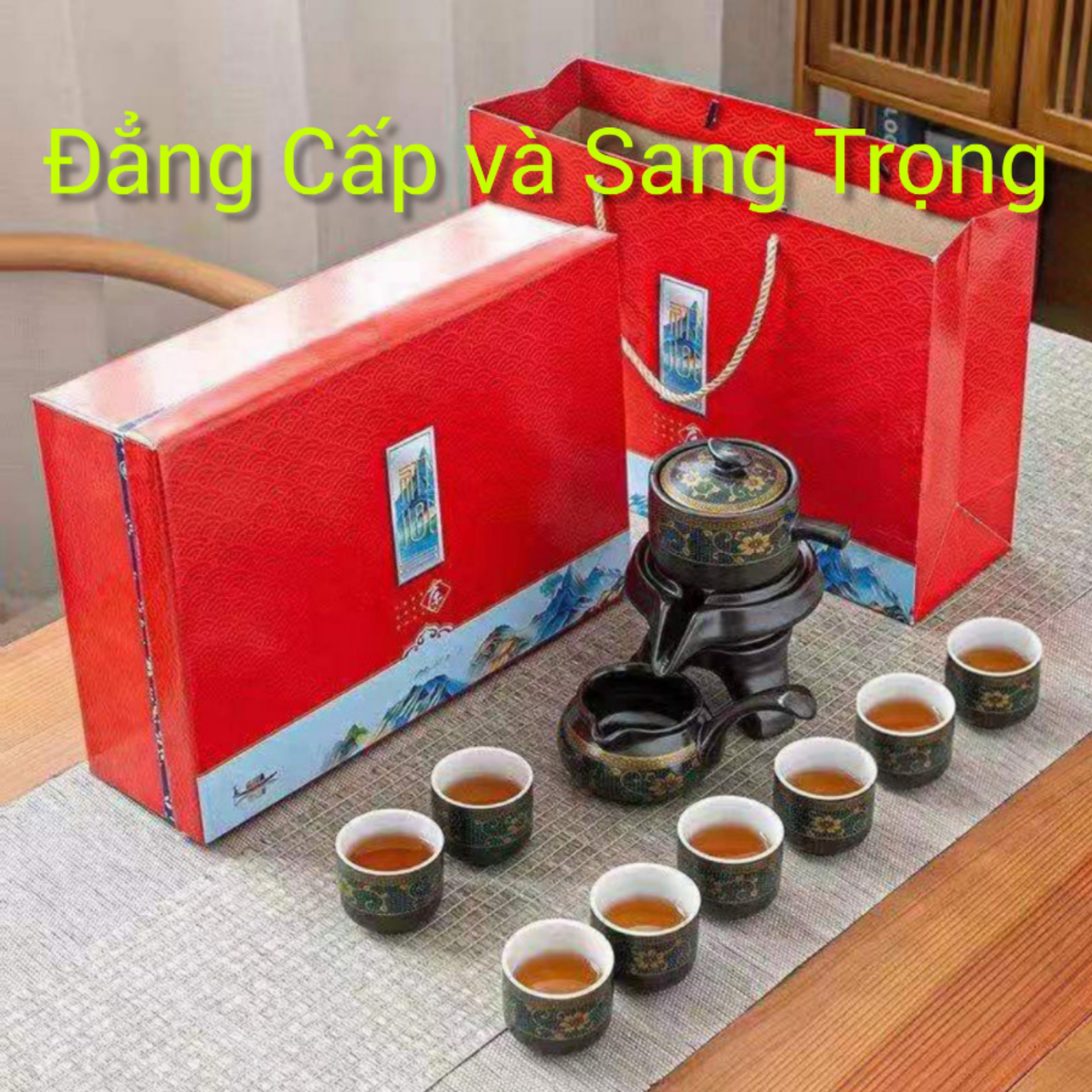 Bộ ấm trà hắc tử sa cao cấp 8 chén