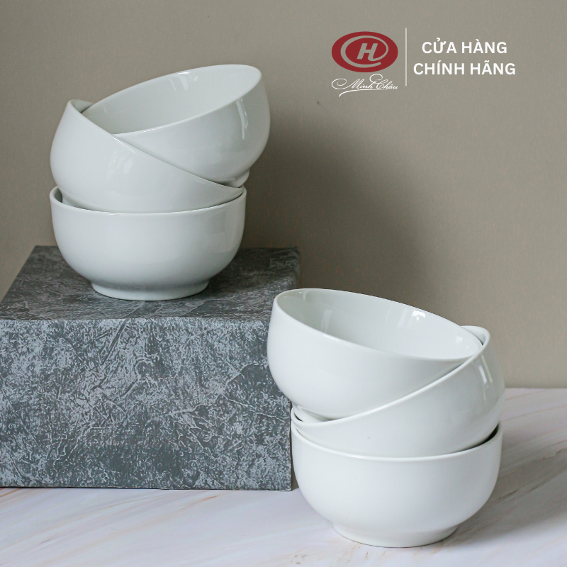 Bát Cơm Sứ 11.5cm Minh Châu - Trắng Trơn - C07
