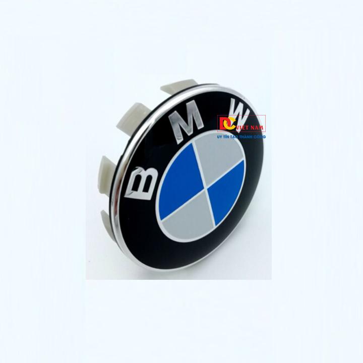 1 chiếc logo chụp mâm bánh xe ô tô, xe hơi BMW.  mã BMW68-S5.5 đường kính 55mm