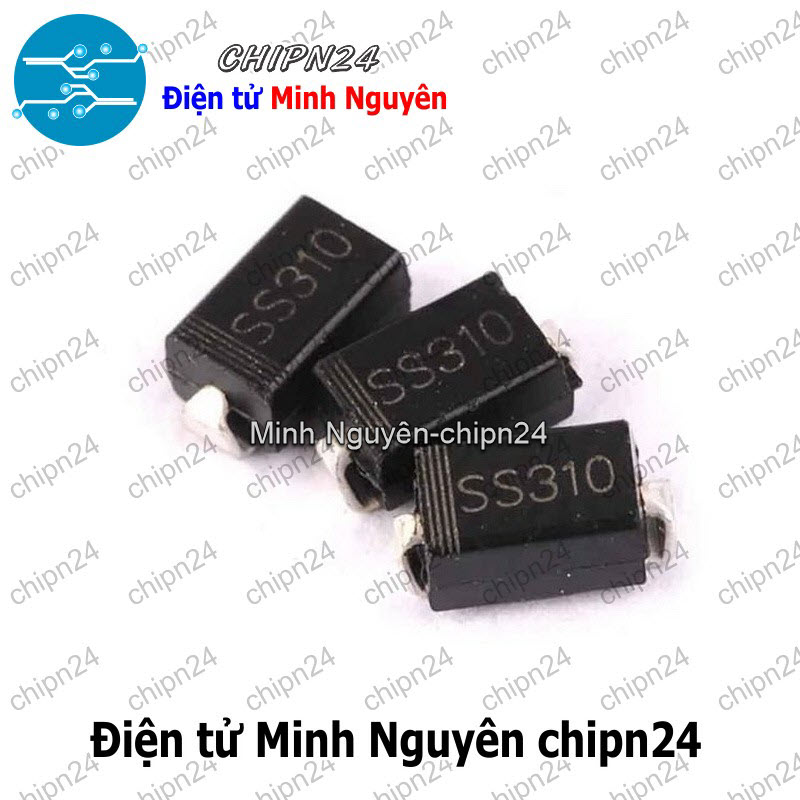 [6 con] (G7) Diode Dán SS310 SMA 3A 100V (SMD) (4.3x2.6mm) (Diode xung) - HH004092