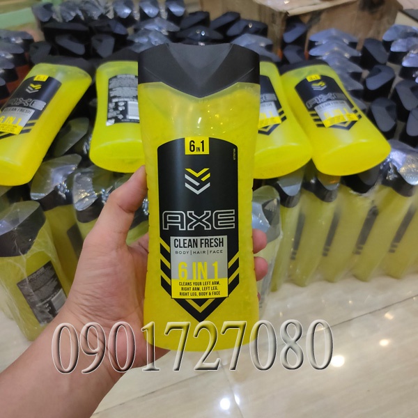 Sữa tắm, gội AXE Clean Fresh (6in1) 400ml - Đức