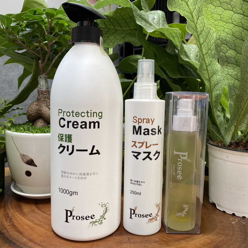 ⛱ combo hấp, xịt dưỡng và tinh dầu dưỡng tóc prosee 1000ml/250ml/80ml