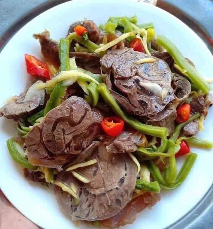 bắp bò muối rau tiến vua