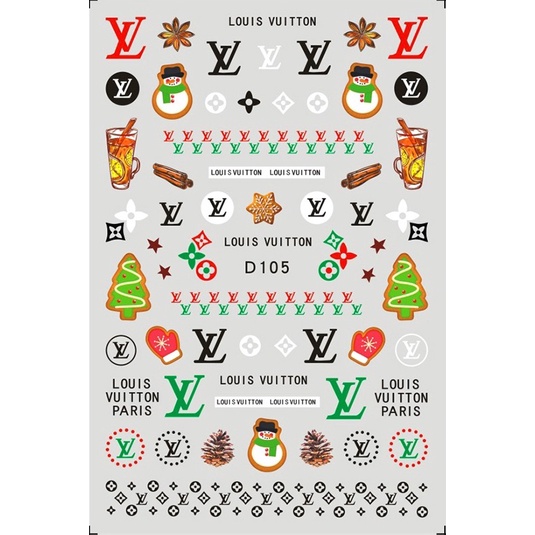 sticker 3d noel dán móng tay nail