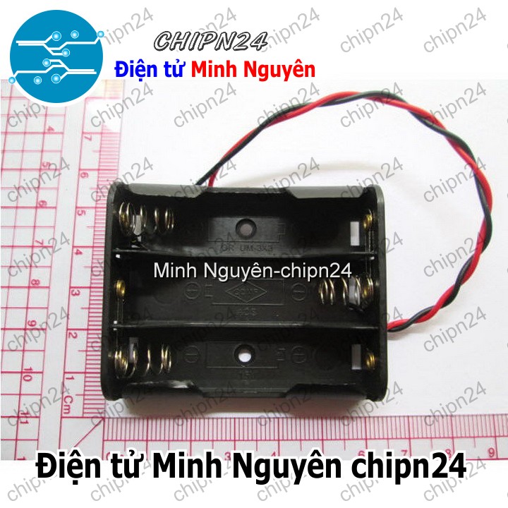 [1 cái] (C3) Hộp Đế pin 3 viên AA - HH000607