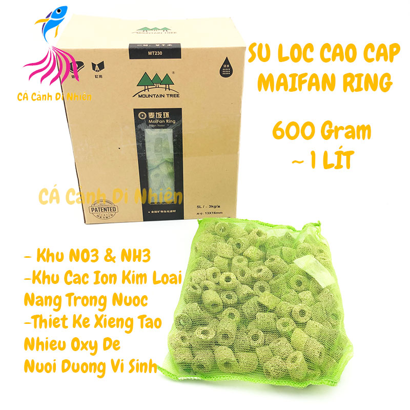 Sứ lọc cao cấp Maifan Ring Khử NO3, NH3 - Mountain Tree cho hồ cá
