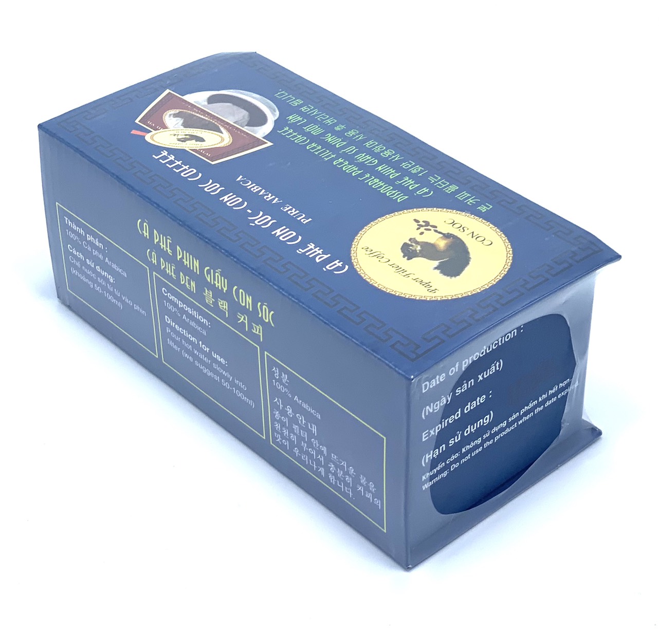 Cà phê Con Sóc Phin Lọc Xanh Đơn( Hộp 10 Gói)