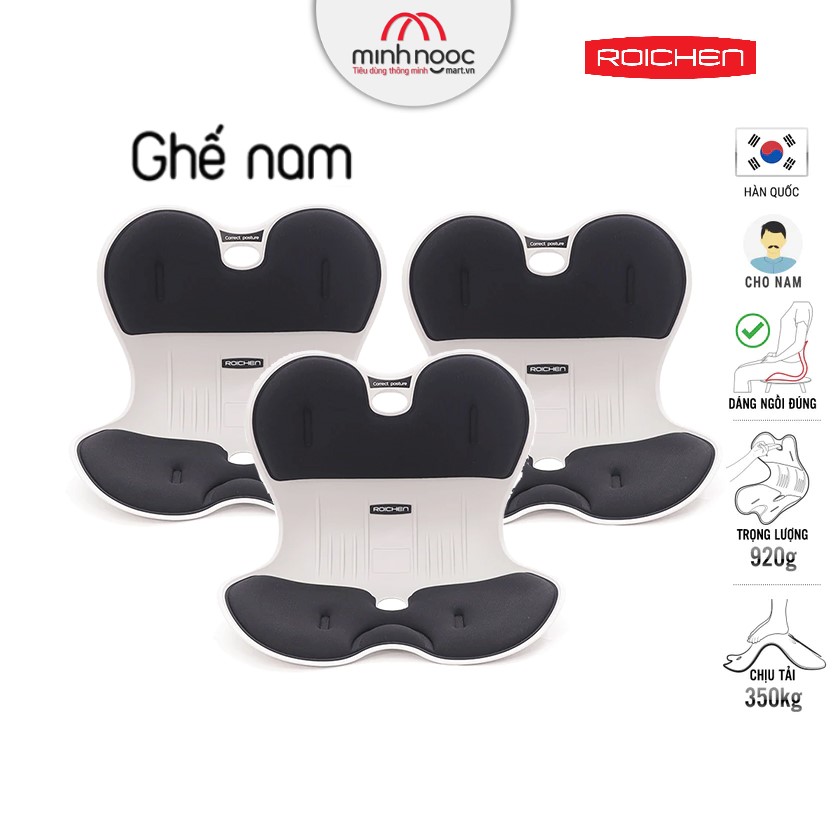 Ghế chỉnh dáng ngồi đúng Roichen - Hàn Quốc _Made in Korea.  Sản phẩm dùng cho Nam, Nữ, Trẻ em. Nhiều màu, nhiều phương án lựa chọn