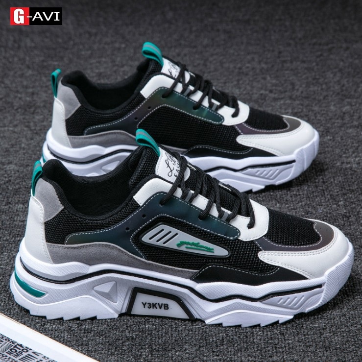 Giày Thể Thao Nam Sneaker Tăng 6Cm Chiều Cao AVISHOP - 377, Họa Tiết Độc Đáo Mới Lạ Xu Hướng 2021