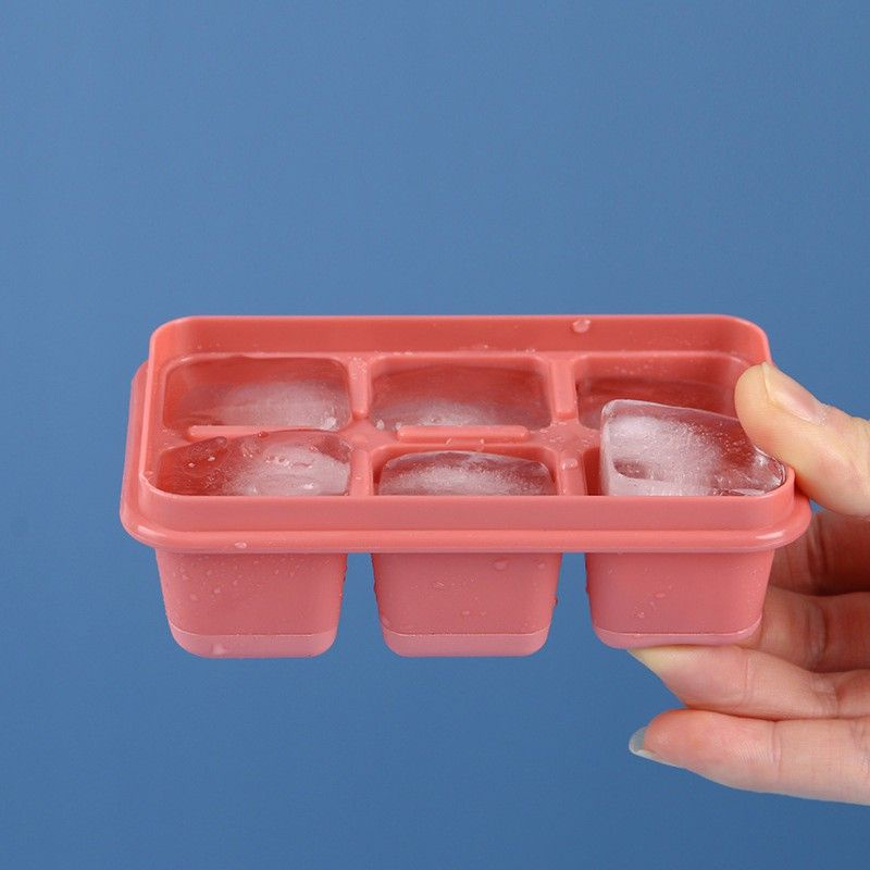 Combo of 4 6-Cell Silicone Ice Trays with Lids