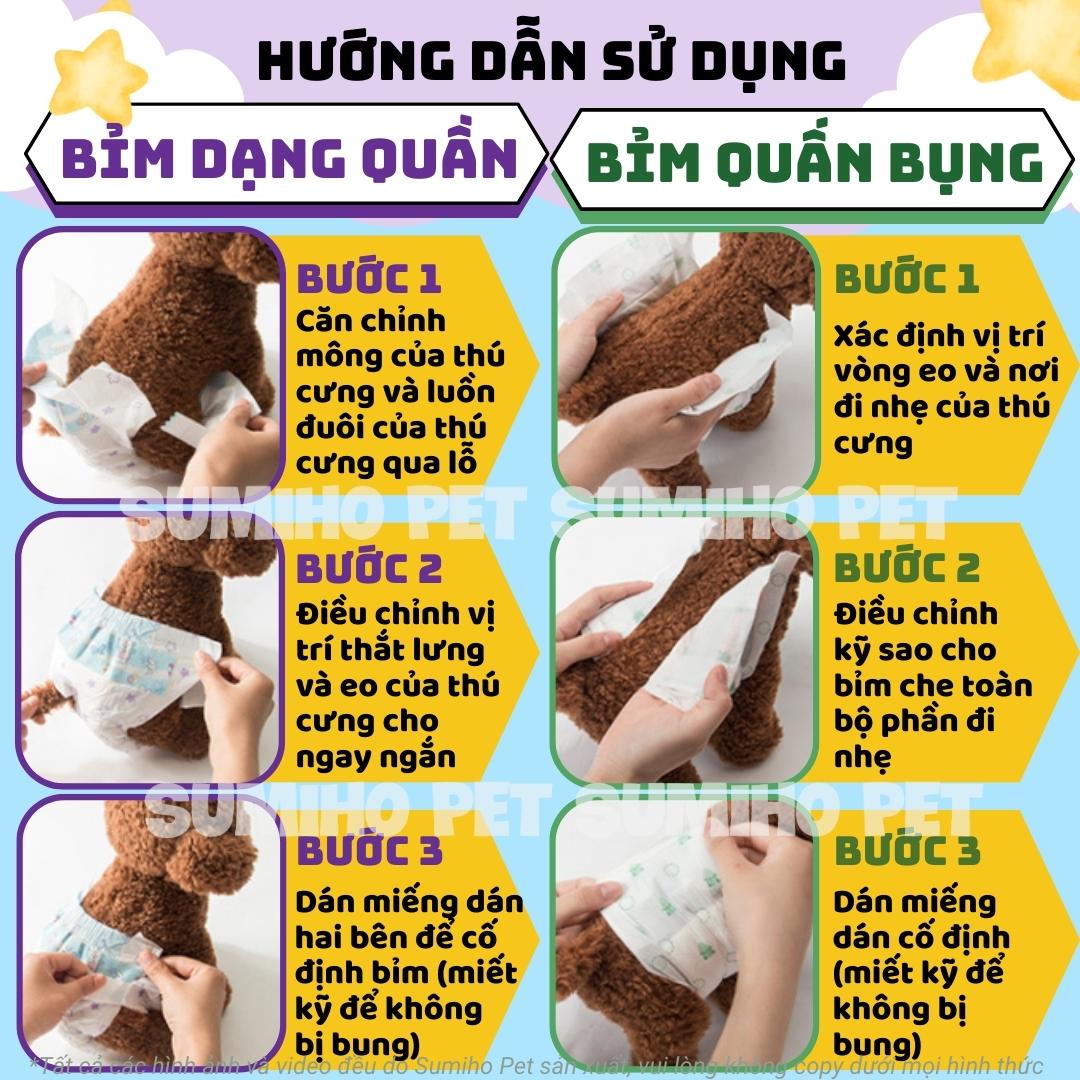 1 miếng bỉm tã cho chó mèo Sumiho Space (bỉm quần và bỉm quấn bụng)