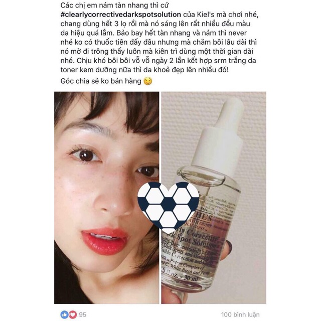 Serum Tinh chất Kiehl's Clearly Corrective Dark Spot Solution
