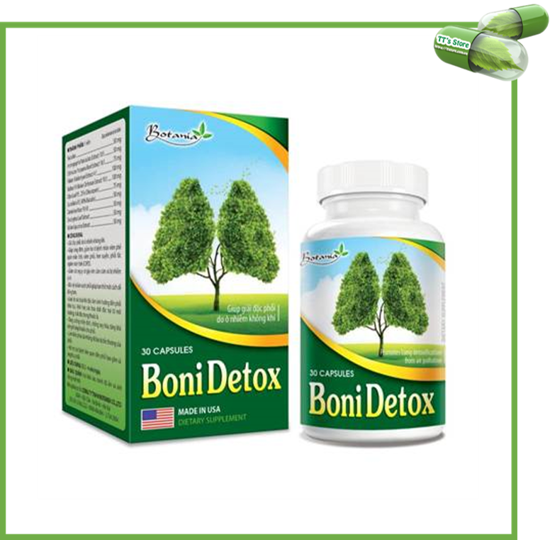 Giải độc phổi BoniDetox (Hộp 30 viên) - Botania [Boni detox, cai thuốc lá, bổ phổi]