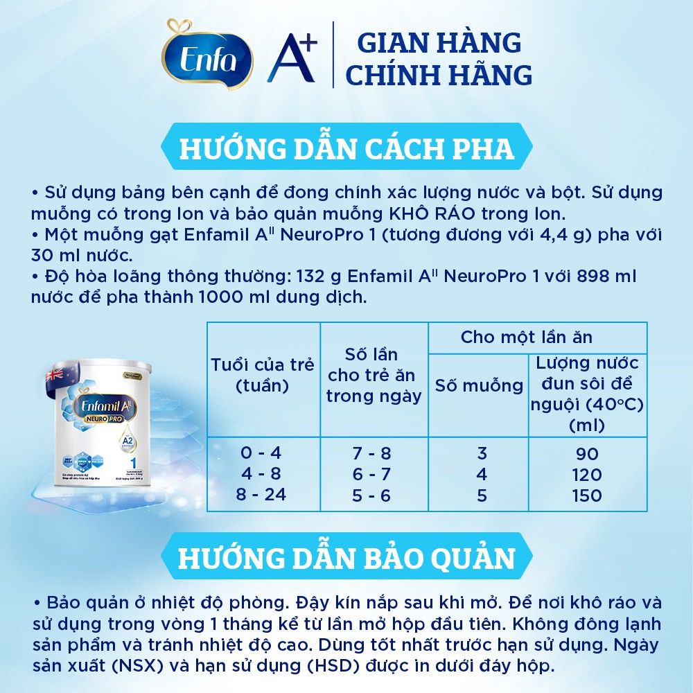 Sữa Bột Enfamil A2 Neuropro 1 – 350g_lon
