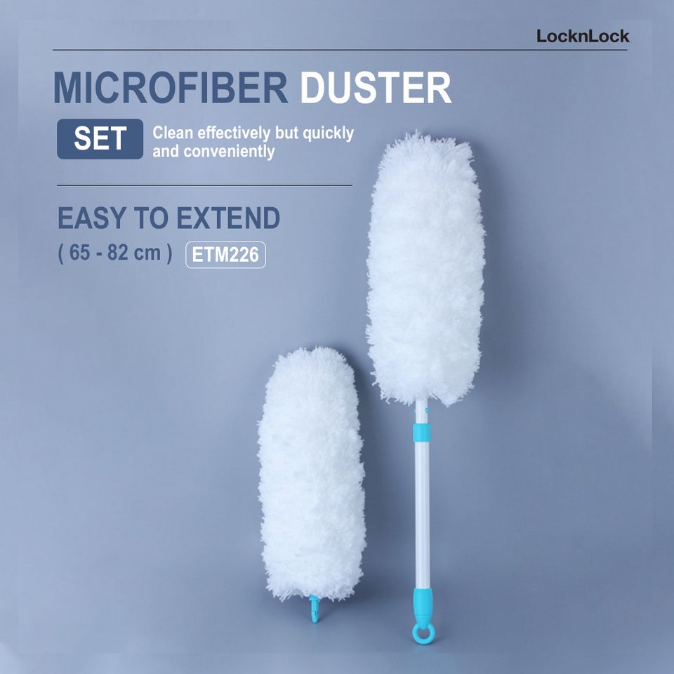 Bộ Cây Lau Bụi Đa Năng Microfiber Duster Và Đầu Lau Thay Thế Lock&Lock ETM226