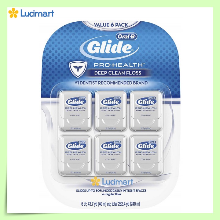 Chỉ nha khoa Oral-B Glide Advanced hương bạc hà [Hàng Mỹ]