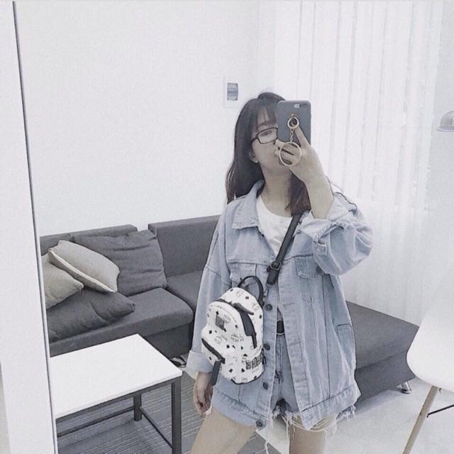 ÁO KHOÁC JEAN XANH NHẠT FOME RỘNG NHIỀU SIZE 14