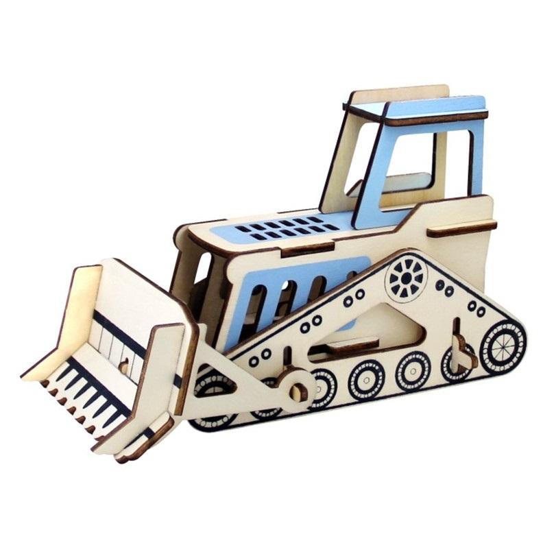 Đồ chơi lắp ráp gỗ 3D Mô hình Máy Ủi Bulldozer Laser LC-P469