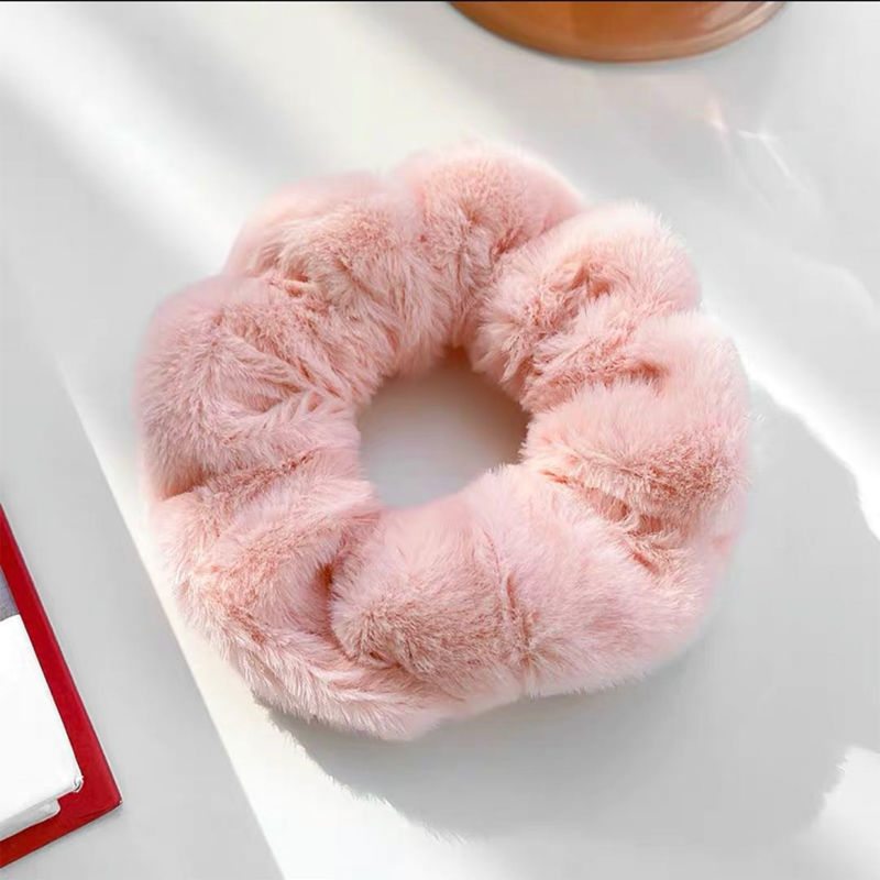 Dây Cột Tóc Scrunchies vải Lông Mềm