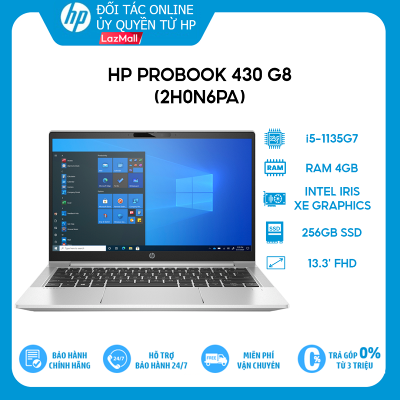 [VOUCHER 3 TRIỆU] Laptop HP ProBook 430 G8 2H0N6PA i5-1135G7 | 4GB | 256GB | Inte[VOUCHER 3 TRIỆU] L Iris Xe Graphics | 13.3 FHD | Win 10