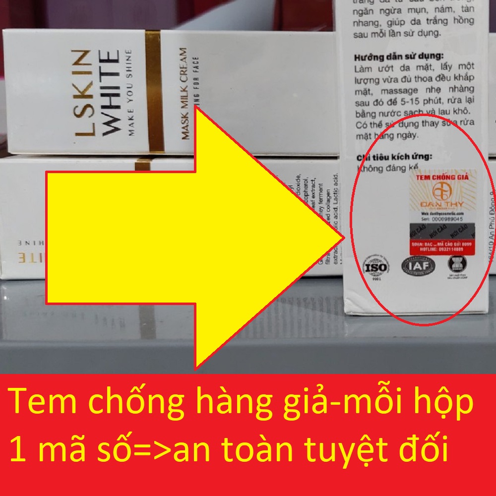 Ủ trắng da kén tằm thương hiệu lskin white ủ kén tằm lskin đan thy +kem bơ olic