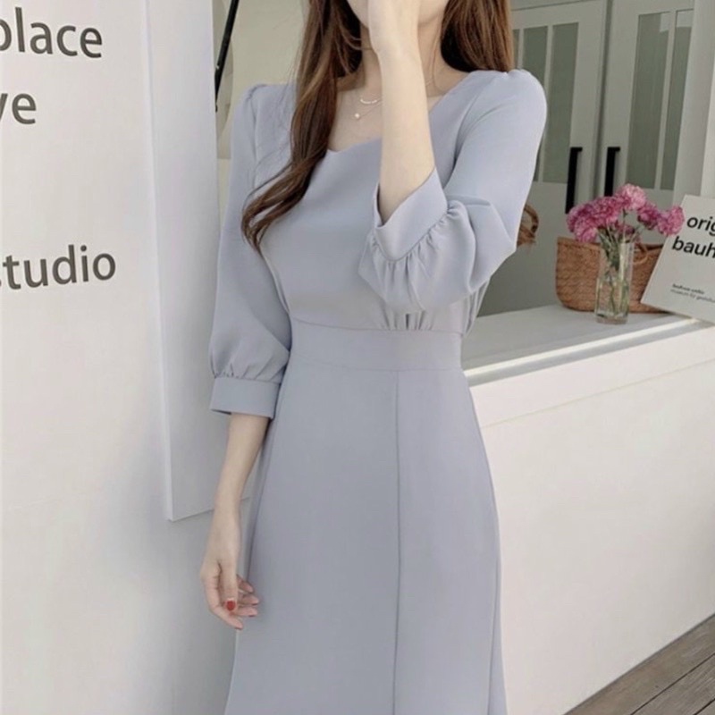 ĐẦM TAY DÀI, THẮT NƠ PHÍA SAU (có ảnh thật)MS76