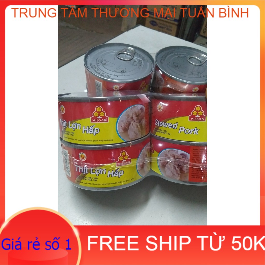Thịt lợn hấp đóng hộp 150g hàng vissan