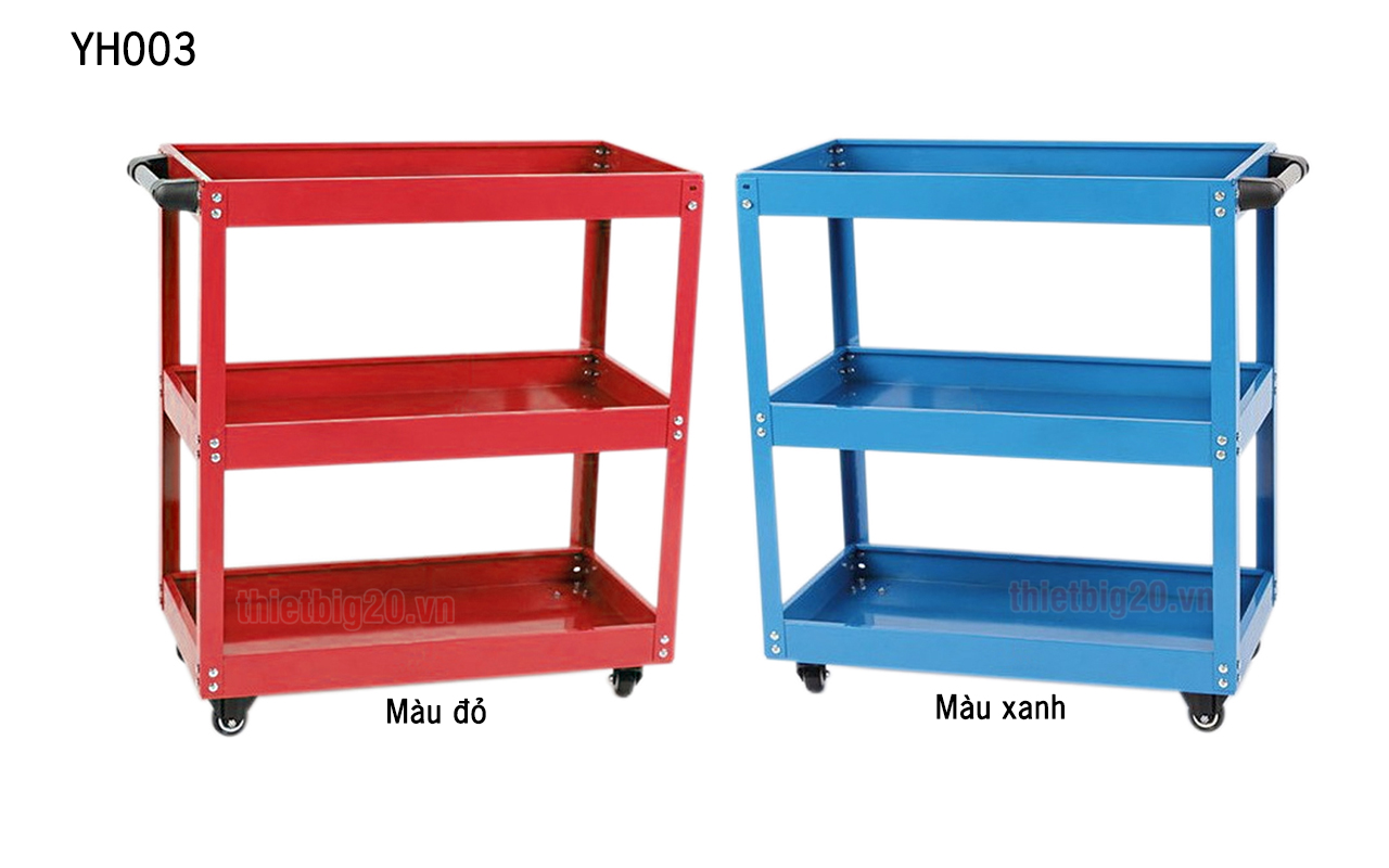 TỦ ĐỒ DI ĐỘNG -XE ĐẨY ĐỒ NGHỀ DỤNG CỤ 3 NGĂN, CÓ TAY CẦM YH-003 ( giao ngẫu nhiên )