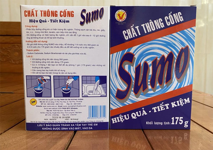 Combo 2 hộp bột thông cầu - thông cống SUMO 175g