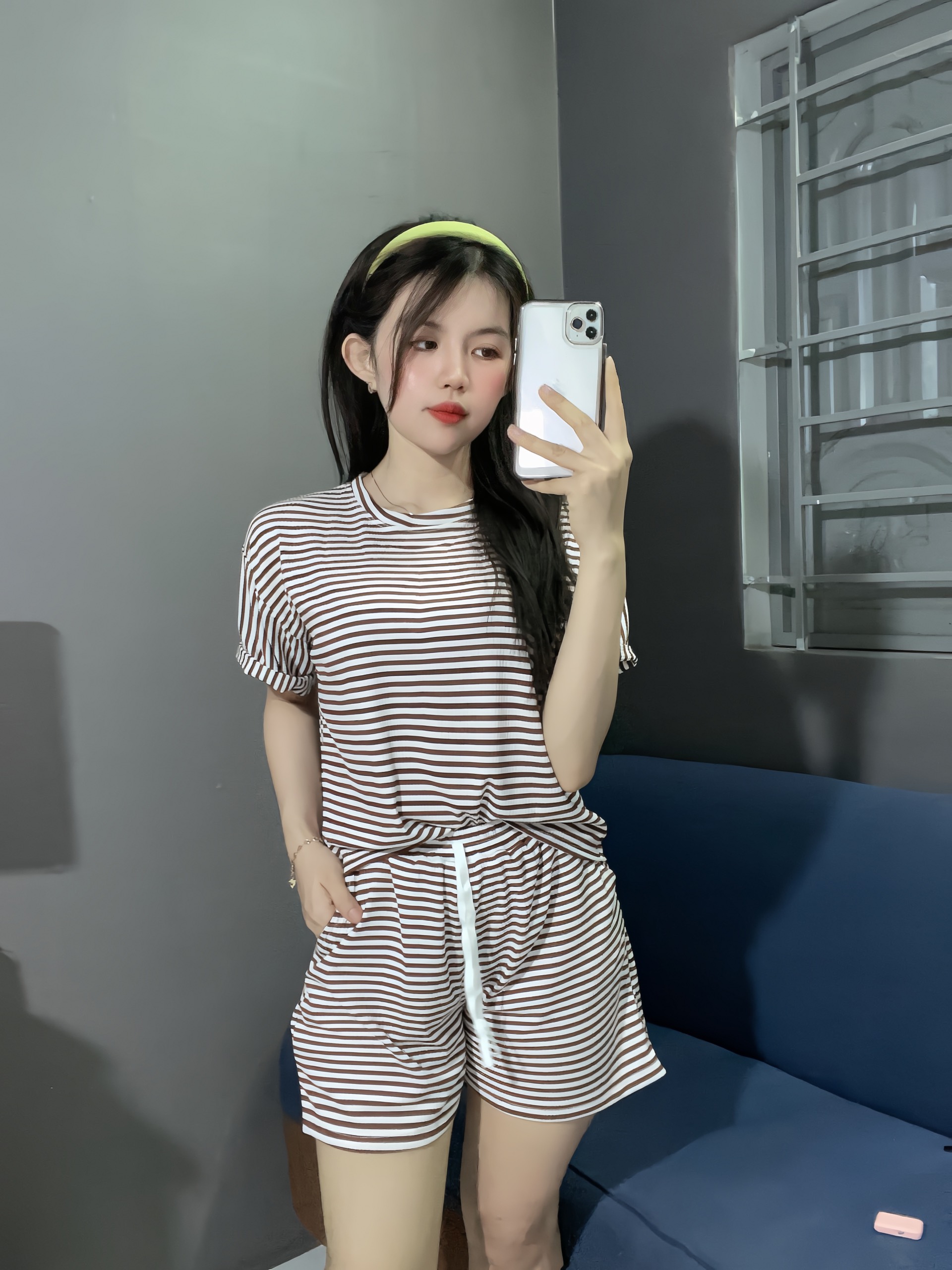 Set bộ thun Cotton đùi dê thương đồ bộ thun gân