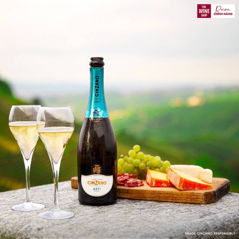 [Trên 18 tuổi] [Chính hãng] Rượu vang nổ Cinzano Asti 7% 750ml