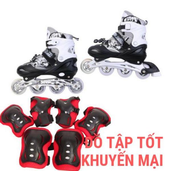 Combo giày trượt patin trẻ em cao cấp Longfeng 906 và bộ bảo vệ chân tay gối HOÀN HẢO