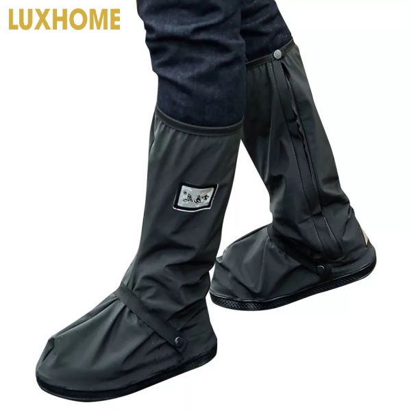 Ủng bọc giầy đi mưa nam/ nữ đế cao su chống trượt cao cấp M212 ( đế cao su dày, dây đai cổ chân )
