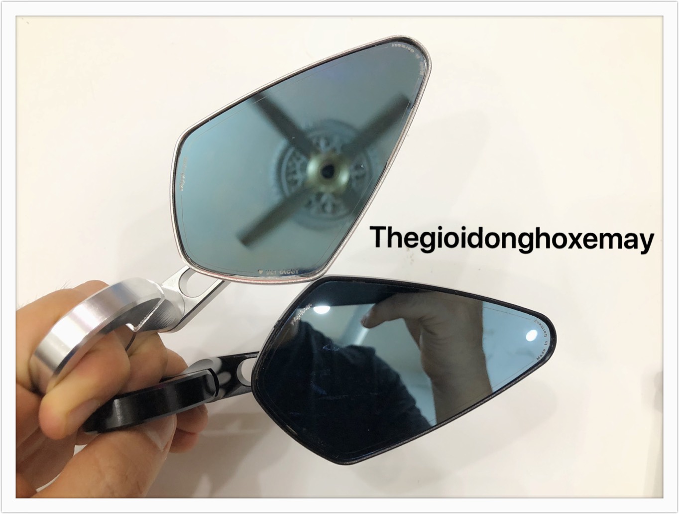 Gương Xe Máy Mview Moto Gadget Lá Nhỏ Chân Kính V1 Lắp Mọi Loại Xe