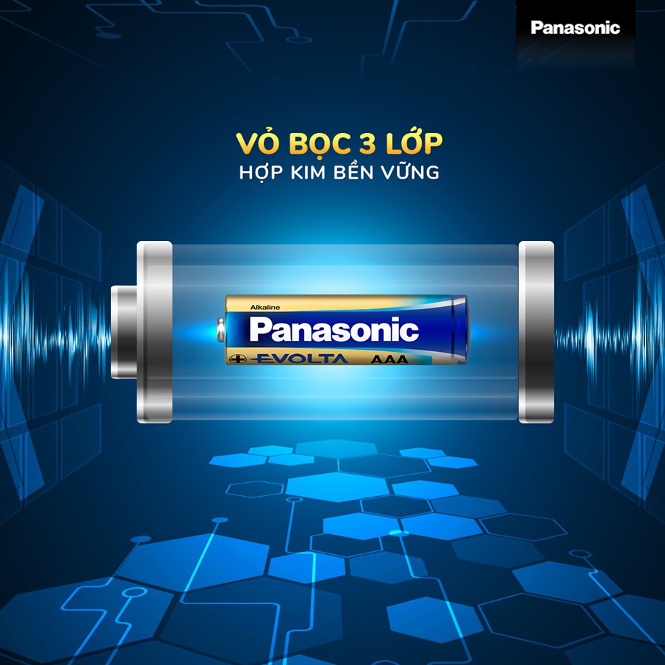 Combo 2 vỉ pin AAA Panasonic Evolta 1.5V ( 1 vỉ 2 viên ) chính hãng
