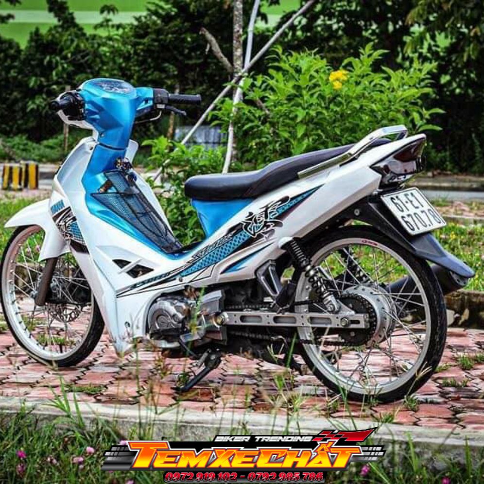 [KÈM QUÀ TẶNG] Tem xe Sirius trắng , tem rời cao cấp 3 lớp