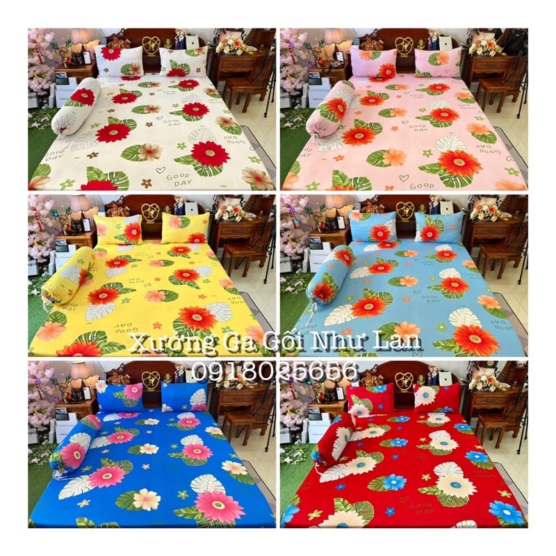 Free Ship Ga gối thun hàn quốc ( Nhận May theo yêu cầu) hoa Như Lan