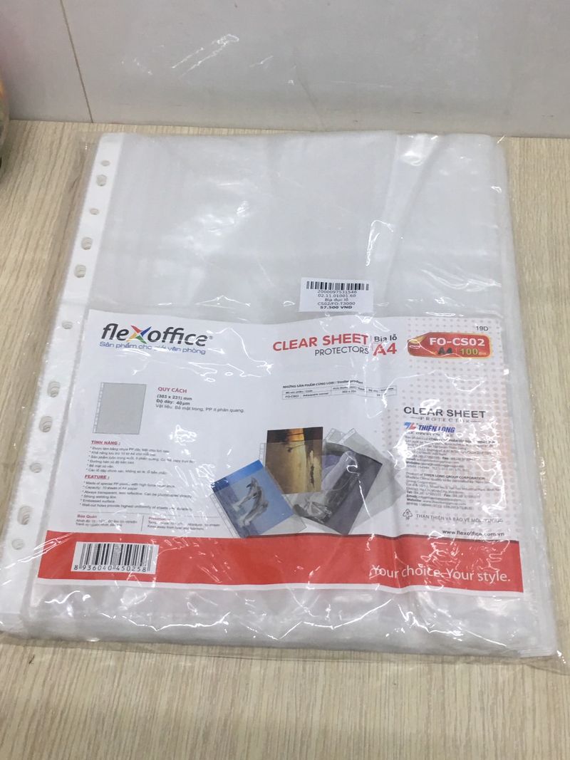 [HCM]1 xấp Bìa Lỗ Thiên Long CS-02100 tờ hàng thương hiệu cực dày đẹp